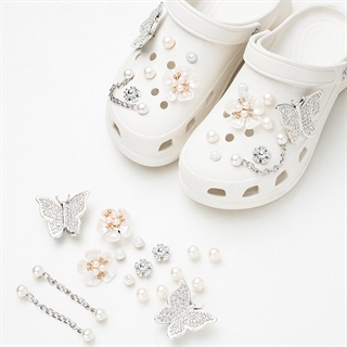 Crocs charms med sommerfugle, perler og  blomster – 20-pak